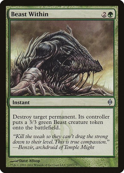 Beast Within (NPH) #103 Uncommon New Phyrexia Magic: The Gathering: 2011