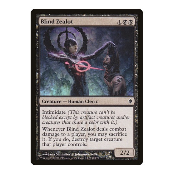 Blind Zealot (NPH) #52 Common (Lightly Played) New Phyrexia Magic: The Gathering: 2011