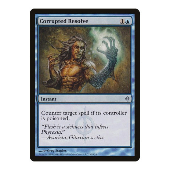 Corrupted Resolve (NPH) #32 Uncommon (Lightly Played) New Phyrexia Magic: The Gathering: 2011