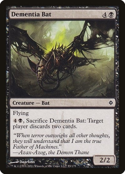 Dementia Bat (NPH) #55 Common (Moderately Played) New Phyrexia Magic: The Gathering: 2011