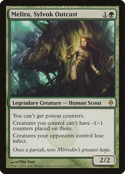Melira Sylvok Outcast (NPH) #115 Rare (Lightly Played) New Phyrexia Magic: The Gathering: 2011
