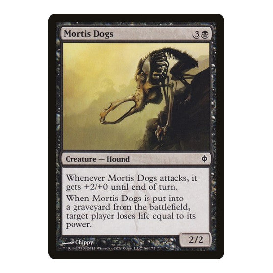Mortis Dogs (NPH) #66 Common (Lightly Played) New Phyrexia Magic: The Gathering: 2011