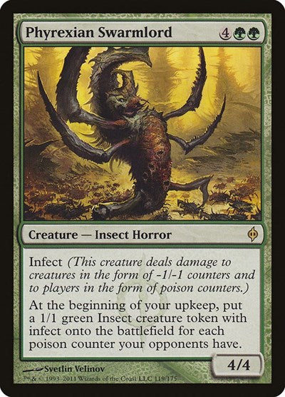 Phyrexian Swarmlord (NPH) #119 Rare (Foil Lightly Played) New Phyrexia Magic: The Gathering: 2011