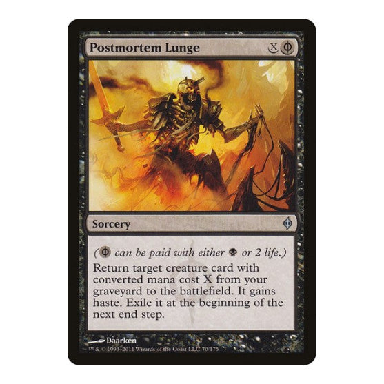 Postmortem Lunge (NPH) #70 Uncommon (Lightly Played) New Phyrexia Magic: The Gathering: 2011