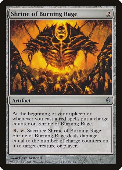 Shrine of Burning Rage (NPH) #153 Uncommon New Phyrexia Magic: The Gathering: 2011