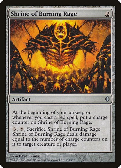 Shrine of Burning Rage (NPH) #153 Uncommon (Lightly Played) New Phyrexia Magic: The Gathering: 2011