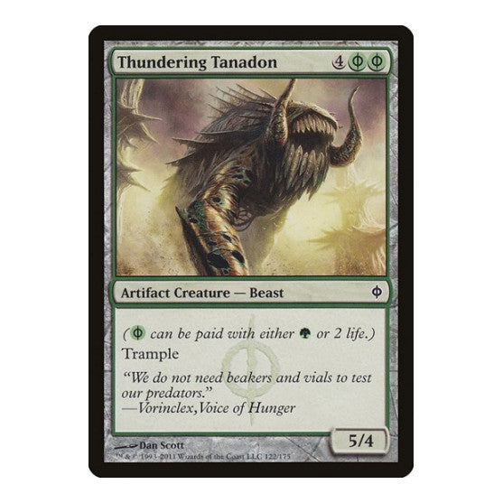 Thundering Tanadon (NPH) #122 Common (Lightly Played) New Phyrexia Magic: The Gathering: 2011
