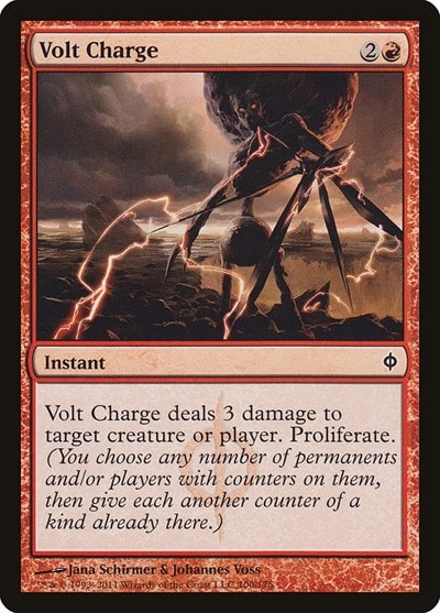 Volt Charge (NPH) #100 Common (Moderately Played) New Phyrexia Magic: The Gathering: 2011
