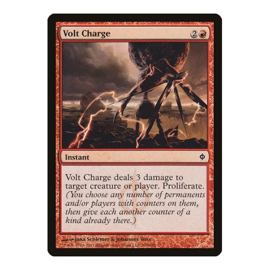 Volt Charge (NPH) #100 Common (Moderately Played) New Phyrexia Magic: The Gathering: 2011