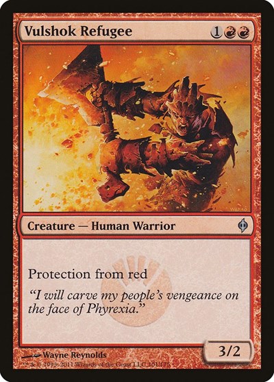 Vulshok Refugee (NPH) #101 Uncommon (Heavily Played) New Phyrexia Magic: The Gathering: 2011