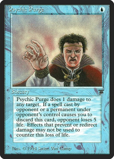 Psychic Purge (LEG) #68 Common (Heavily Played) Legends Magic: 1994