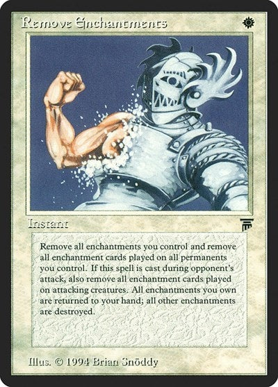 Remove Enchantments (LEG) #33 Common (Heavily Played) Legends Magic: The Gathering: 1994