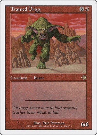 Trained Orgg (S99) #120 Rare (Moderately Played) Starter 1999 Magic: The Gathering: 1999
