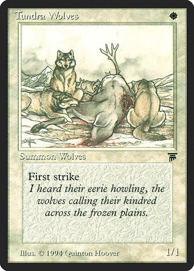 Tundra Wolves (LEG) #40 Common (Heavily Played) Legends Magic: The Gathering: 1994