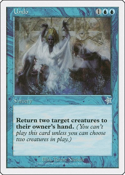 Undo (S99) #58 Uncommon (Heavily Played) Starter 1999 Magic: 1999
