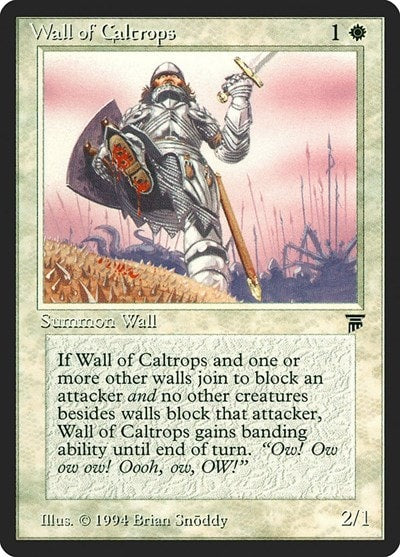 Wall of Caltrops (LEG) #42 Common (Heavily Played) Legends Magic: The Gathering: 1994