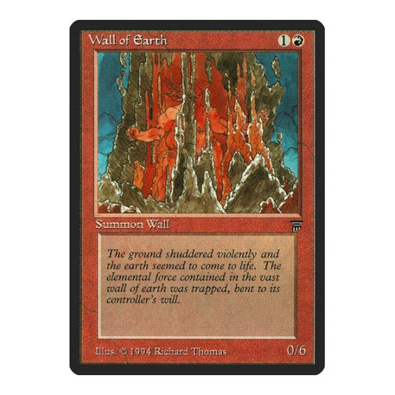 Wall of Earth (LEG) #169 Common (Moderately Played) Legends Magic: The Gathering: 1994