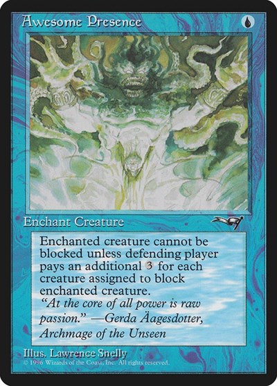 Awesome Presence (ALL) #23a Common (Heavily Played) Alliances Magic: 1996
