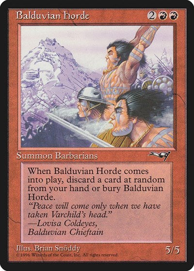 Balduvian Horde (ALL) #65 Rare Alliances Magic: The Gathering: 1996