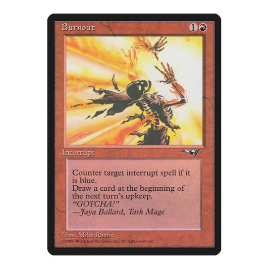 Burnout (ALL) #101 Uncommon (Moderately Played) Alliances Magic: The Gathering: 1996