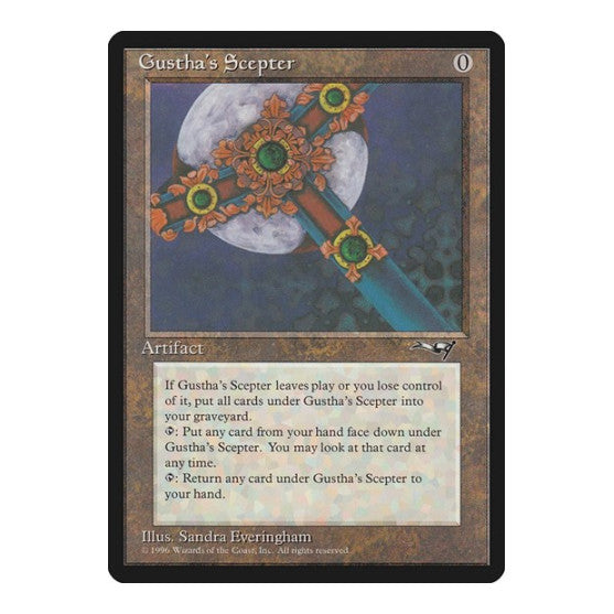 Gusthas Scepter (ALL) #162 Rare (Lightly Played) Alliances Magic: The Gathering: 1996