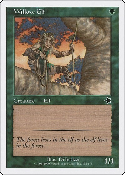 Willow Elf (S99) #152 Common (Lightly Played) Starter 1999 Magic: The Gathering: 1999
