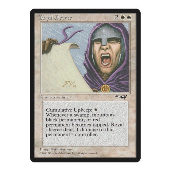 Royal Decree (ALL) #14 Rare (Moderately Played) Alliances Magic: The Gathering: 1996
