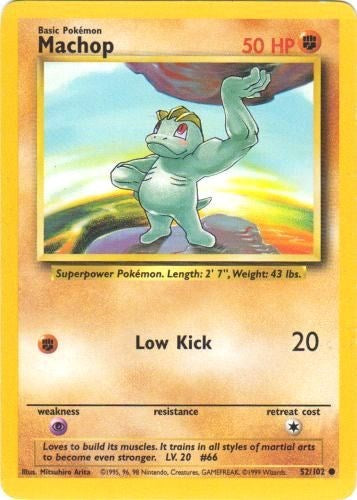 Machop (BS) #052/102 Common Base Set Pokemon: 1999