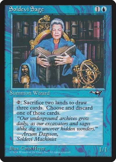 Soldevi Sage Old Woman (ALL) #34b Common (Heavily Played) Alliances Magic: 1996