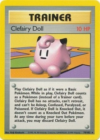 Clefairy Doll (BS) #070/102 Rare (Moderately Played) Base Set Pokemon: 1999