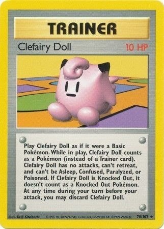 Clefairy Doll (BS) #070/102 Rare Base Set Pokemon: 1999