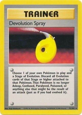 Devolution Spray (BS) #072/102 Rare Base Set Pokemon: 1999