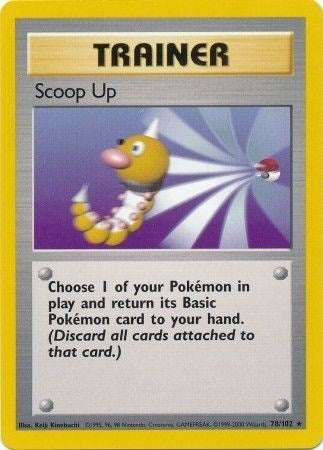 Scoop Up (BS) #078/102 Rare (Heavily Played) Base Set Pokemon: 1999