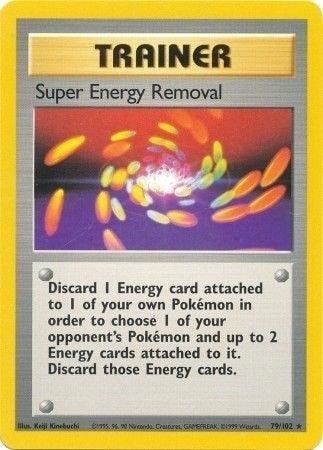 Super Energy Removal (BS) #079/102 Rare Base Set Pokemon: 1999