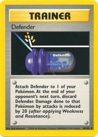 Defender (BS) #080/102 Uncommon Base Set Pokemon: 1999