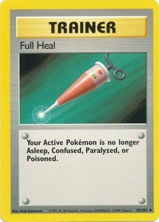 Full Heal (BS) #082/102 Uncommon (Lightly Played) Base Set Pokemon: 1999
