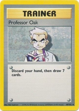 Professor Oak (BS) #088/102 Uncommon Base Set Pokemon: 1999