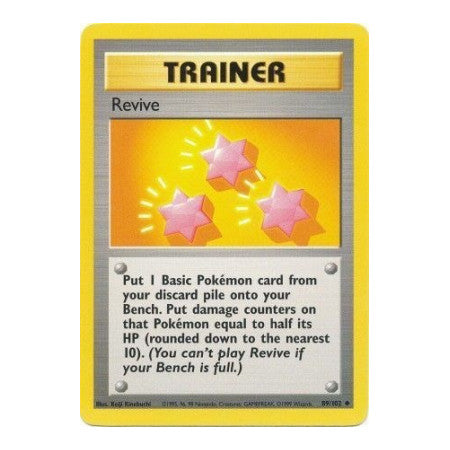 Revive (BS) #089/102 Uncommon (Moderately Played) Base Set Pokemon: 1999
