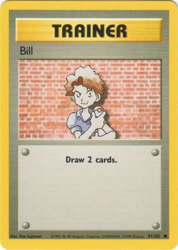1999 Pokemon: Base Set (BS) - Bill (#091/102, Common)