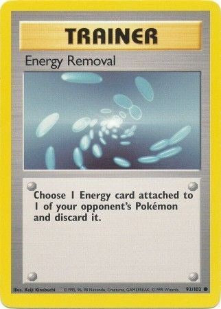 1999 Pokemon: Base Set (BS) - Energy Removal (#092/102, Common)
