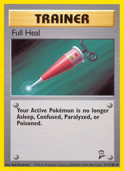 Full Heal (BS2) #111/130 Uncommon (Lightly Played) Base Set 2 Pokemon: 2000
