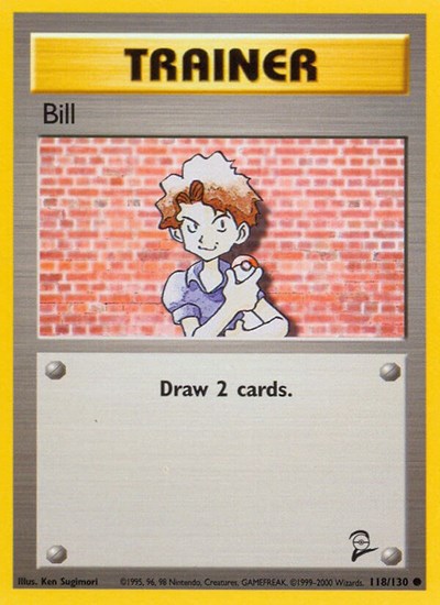 Bill (BS2) #118/130 Common (Lightly Played) Base Set 2 Pokemon: 2000