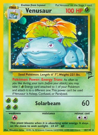 Venusaur (BS2) #018/130 Holo Rare (Holofoil Damaged) Base Set 2 Pokemon: 2000