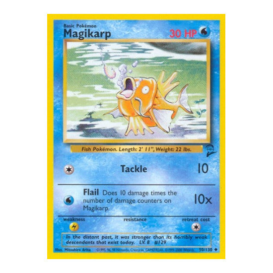 Magikarp (BS2) #050/130 Uncommon (Lightly Played) Base Set 2 Pokemon: 2000