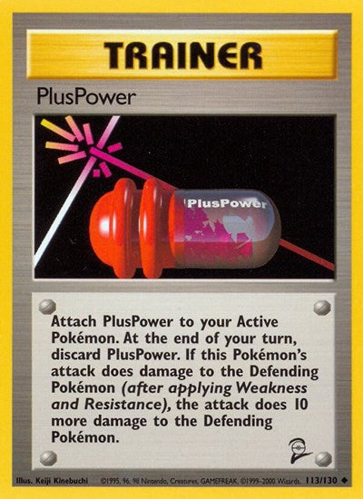 PlusPower (BS2) #113/130 Uncommon (Lightly Played) Base Set 2 Pokemon: 2000