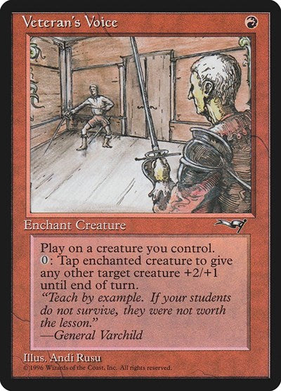 Veterans Voice (ALL) #84b Common (Moderately Played) Alliances Magic: The Gathering: 1996