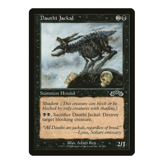 Dauthi Jackal (EXO) #58 Common (Lightly Played) Exodus Magic: The Gathering: 1998