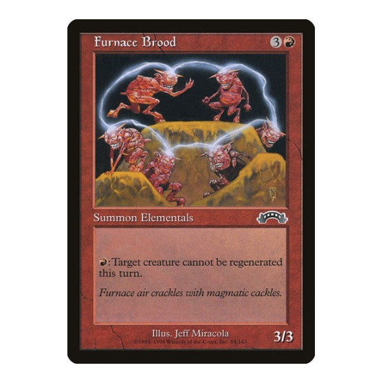 Furnace Brood (EXO) #84 Common (Lightly Played) Exodus Magic: The Gathering: 1998