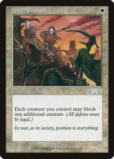 High Ground (EXO) #7 Uncommon (Lightly Played) Exodus Magic: The Gathering: 1998