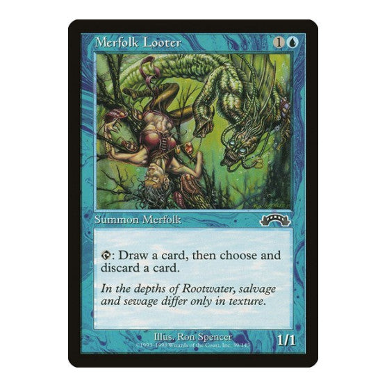 Merfolk Looter (EXO) #39 Common (Moderately Played) Exodus Magic: The Gathering: 1998